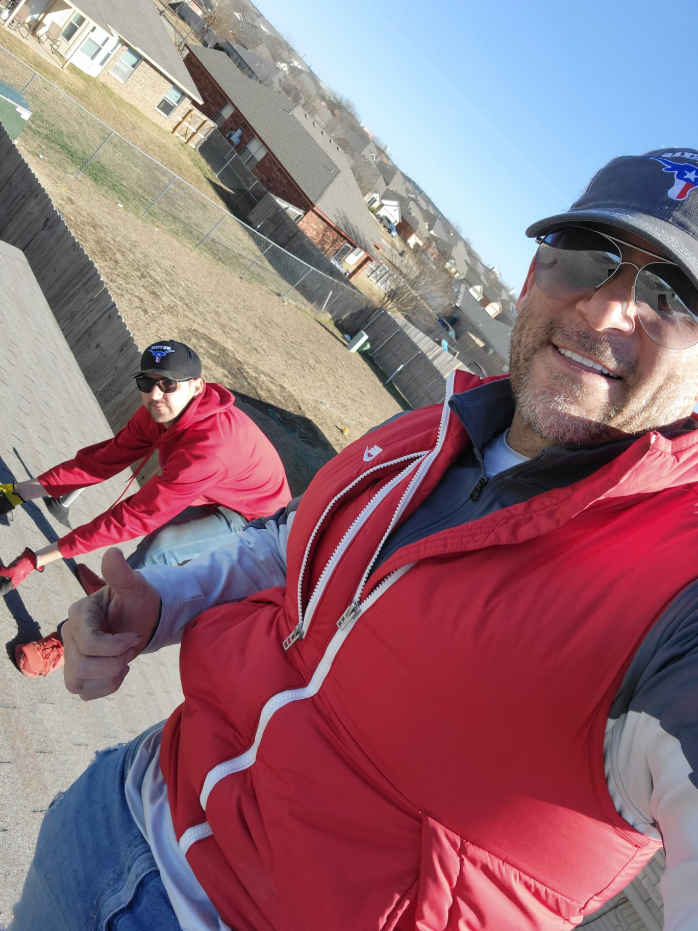 Big Texas Roofing crew on a residential roof job
